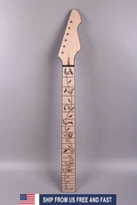Yinfente Diy Electric Guitar Neck 24 Fret 25.5 inch Handmade Standard Size