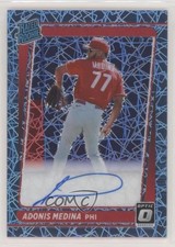 2021 Donruss Optic Carolina Blue Velocity Prizm 69/75 Adonis Medina Auto 0m4q