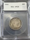 1914 Barber Quarter Dollar ICG VF-25 IDC Verified
