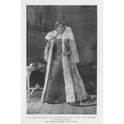 Beatrice Lamb in ''The White Heather'' im Drury Lane Theatre - antiker Druck 1897