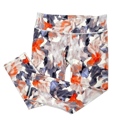 Fabletics Define PowerHold Mid Rise Capri Leggings S Daydream Orange Purple Blue - Image 1 of 4