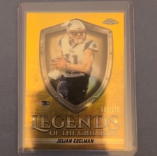 Topps 2025 Chrome Legends of the Gridiron Gold Julian Edelman  #LOG-24 Patriots