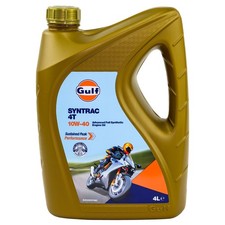 Motoröl Gulf SYNTRAC 4T 10W-40 4 Liter für Suzuki GSF Triumph Yamaha Moto Guzzi