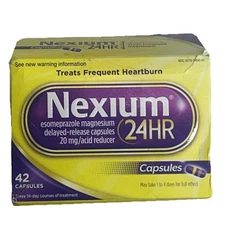 Nexium 24HR Acid Reducer Capsules for Heartburn Relief - 42 Count, EXP 09/27