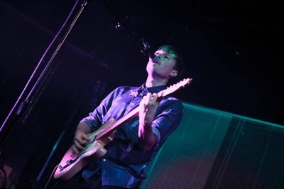 Vincent Neff of Django Django performs at HMV Ritz on October 23 2- Old Photo 13