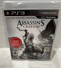 Assassin's Creed III (Sony PlayStation 3 PS3, 2012) Brand New Factory Sealed