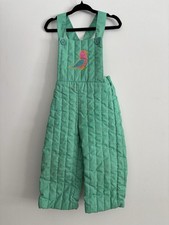 VTG Thomas Teal Quilted Snow Suit With Bird Patch 24M
