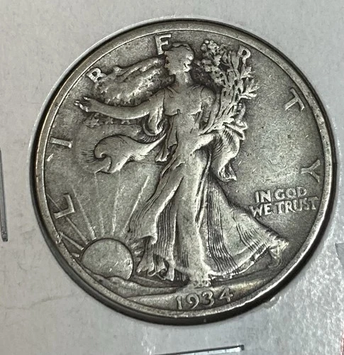 (G) ***1934-S WALKING LIBERTY HALF DOLLAR Very Fine Condition ***