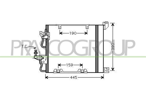 Prasco Kondensator Klimaanlage Aluminium Mit Trockner FüR Opel Zafira B 1.7-image