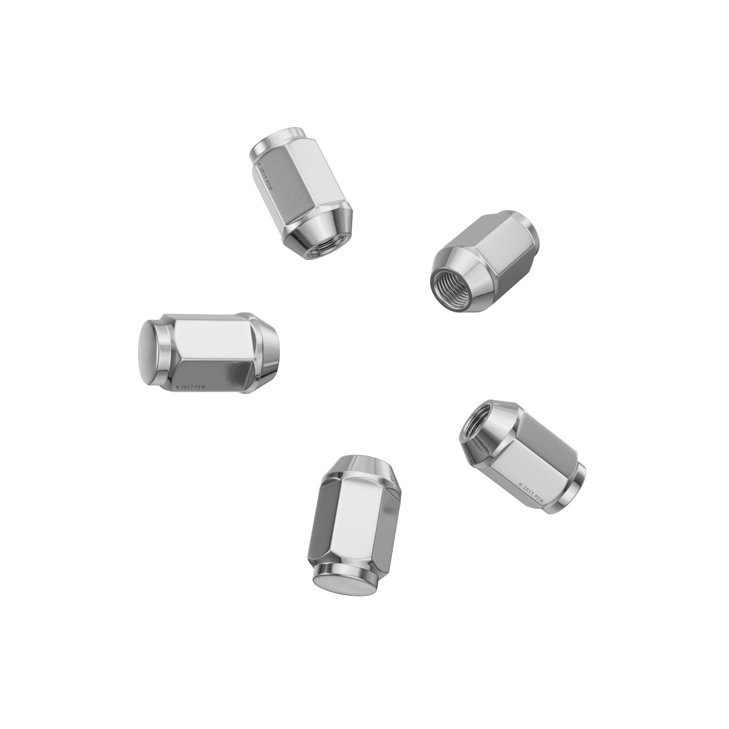 (20) 12x1.5 Bulge Chrome Lug Nuts (Acorn) for Chevy Chrysler GMC Dodge Pontiac