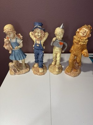 Wizard of Oz Dorothy Scarecrow Tin Man Cowardly Lion Painted Resin Figurines 4