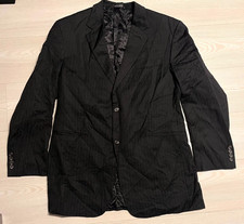 Lauren Ralph Lauren Blazer Jacket Men 42L Black Pinstripe Two Button Sports Coat
