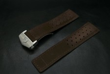 22MM Dark Brown Leather FOR TAG Heuer Watch Strap + Tag Clasp