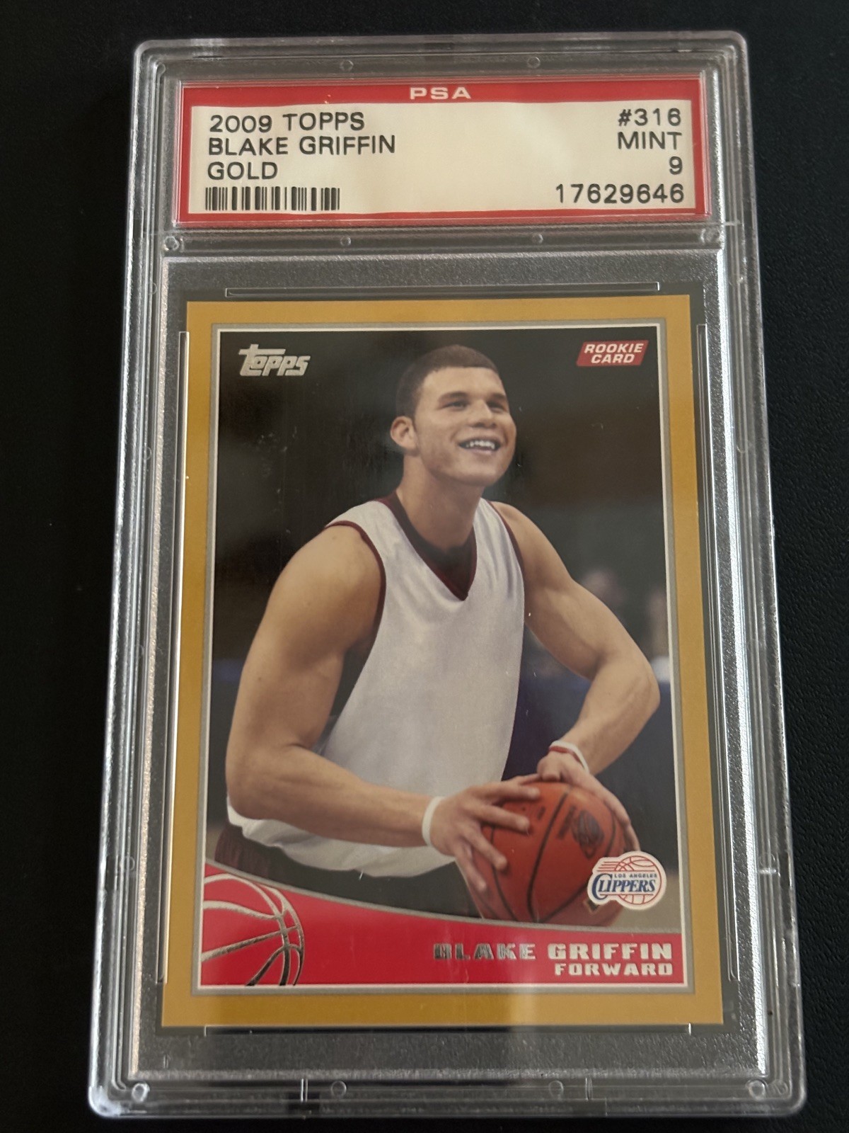 BLAKE GRIFFIN 2009 Topps Gold #/2009 #316 Rookie Card PSA 9