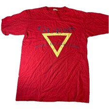 VTG Guess Jeans BIG Logo T-Shirt Men's Red Single Stitch USA Made RARE 27L 19p2p