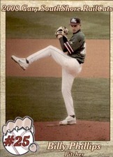 2008 Gary SouthShore RailCats 27 Billy Phillips Trinity Florida FL Baseball Card