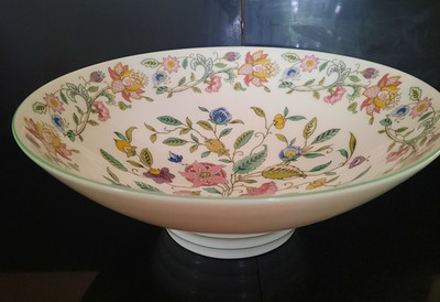 Minton Haddon Hall grüner Rand Fußschale 1. Qualität