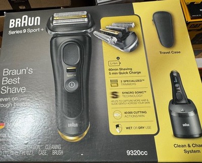 BRAUN Series 9 Sport + 9320CC Wet & Dry Clean & Charge System