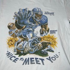 Emmitt Smith Dallas Cowboys NFL cartoon white shirt VK18235