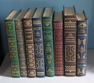 Lot of 8 Franklin Library Classics Gold Gilt Vintage Books 1980s VGC Staging