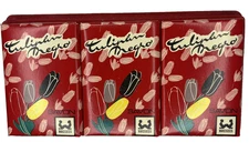 Tulipan Negro Savon Perfumed SOAP 3 Vintage  CAKES GIFT BOX Set WRAPPED SOAP