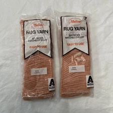 Vintage 2 Malina Rug Yarn 2115 Coral 320 Precut Pieces Acrylic Monsanto Sealed