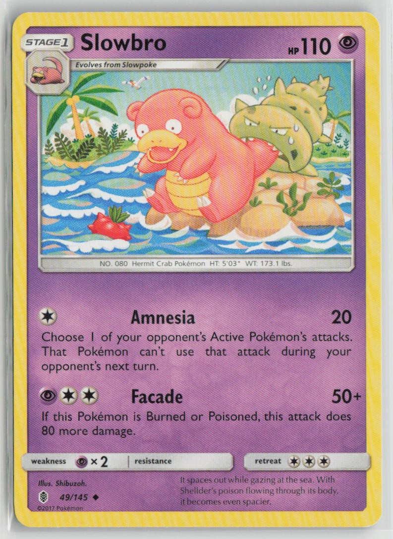Slowbro 49/145 Uncommon Guardians Rising Pokemon Moderately Played