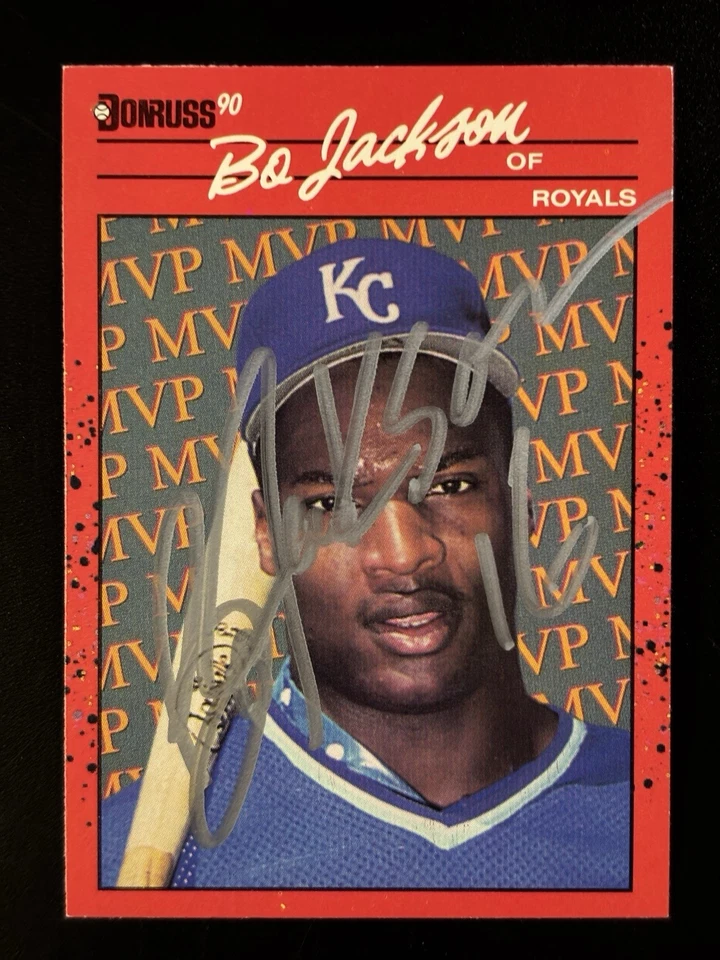 1990 Donruss Diamond Kings Bo Jackson Auto Kansas City Royals #BC-1 With COA - Image 2 of 3