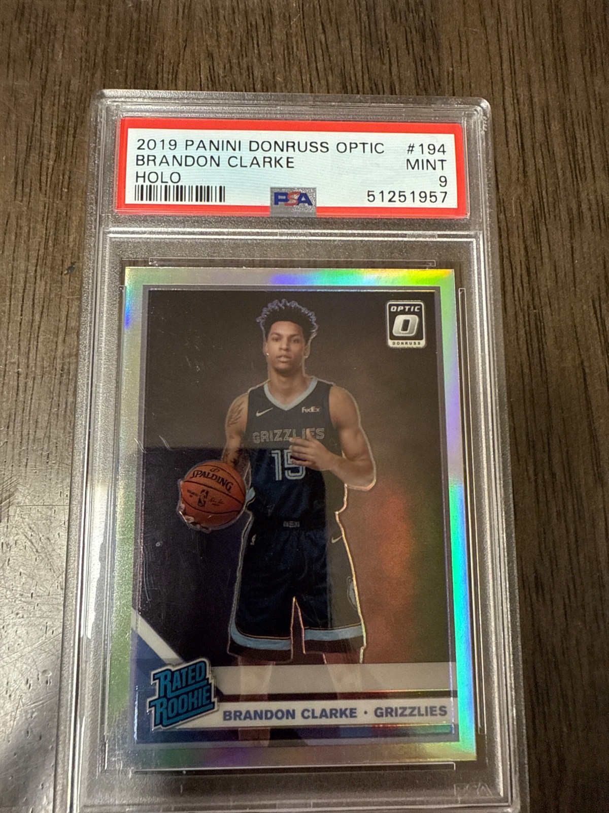 2019-20 Panini Donruss Optic - Rated Rookie Brandon Clarke #194 Holo Prizm (RC)