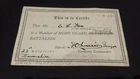 Home Guard Certificate Tavistock 23rd Devonshire Battalion signed Co Commander
