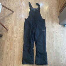 Arctix Womens Insulated Snow Bib Overalls Black Ski Pants 1450 Regular Fit XL 5K