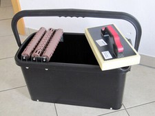 Waschset Profi mit 3 Rollen 23 ltr. Metallhalter,  Waschbrett, Fliesenwaschset