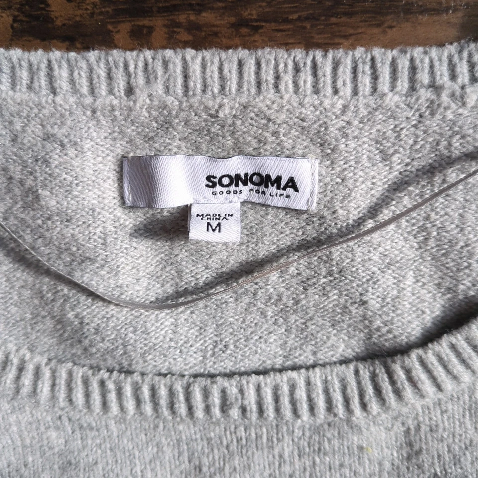 Suéter Sonoma Para Mujer Mediano Floral Grandmacore Look Púrpura Algodón Nylon Foto 3 de 4