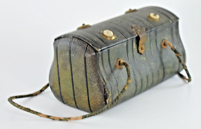 SELTENE ANTIKE KLEINE GLADSTONE TYP TASCHE NÄHKOFFER ETUI BOX