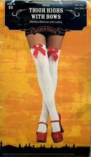 White Thigh Highs with Bows