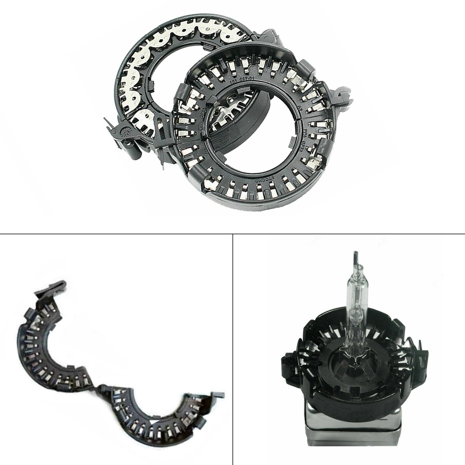 D1S D3S HID Bulb Retainer Clips - Xenon Headlight Holder Adapters For BMW Mercedes Audi