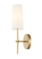 Elegant Lighting Mel Single Light 16" Wall Sconce, LD6004W5BR Brass -Lot Of 2