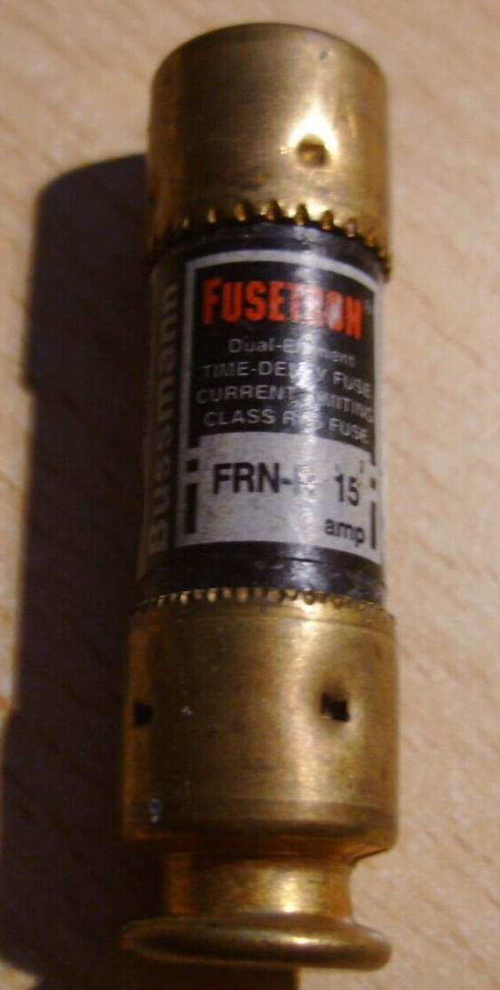 Lot De 10 Fusibles Bussmann FRN-R-15 15A, Temporisés, Limiteurs De Courant, 250V - Pour Tableau électrique