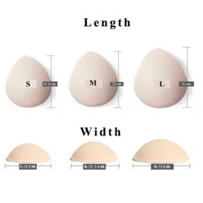 Foam Bra Pad Inserts Breast Form Cleavage Enhancer Mastectomy Prosthesis 2PCS