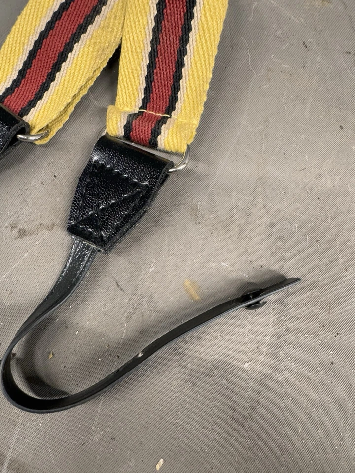 Vintage Canon Nikon Yellow Red Stripe Shoulder Camera Neck Strap Sony Kodak Rare - Image 3 of 4