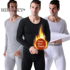1or2 Set Men Long Johns Thermal Underwear Base Layer Comfortable Tops&Bottom US