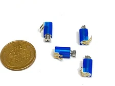4 X blue Tiny Vibrator Motors 4 mm x 8mm Cell Phone Micro Motor 3V DC small C2