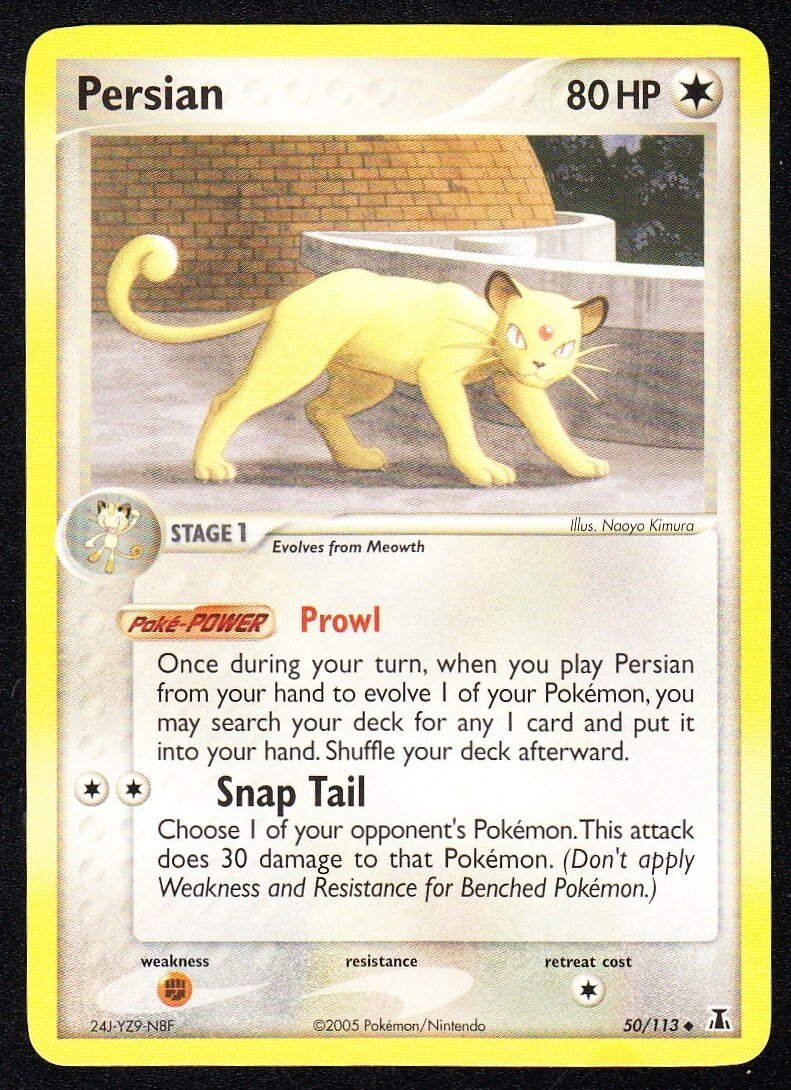 Persian 50/113 Pokemon EX Delta Species NM
