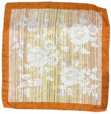 Vintage Scarf Olivia Rosselli Orange Floral Print