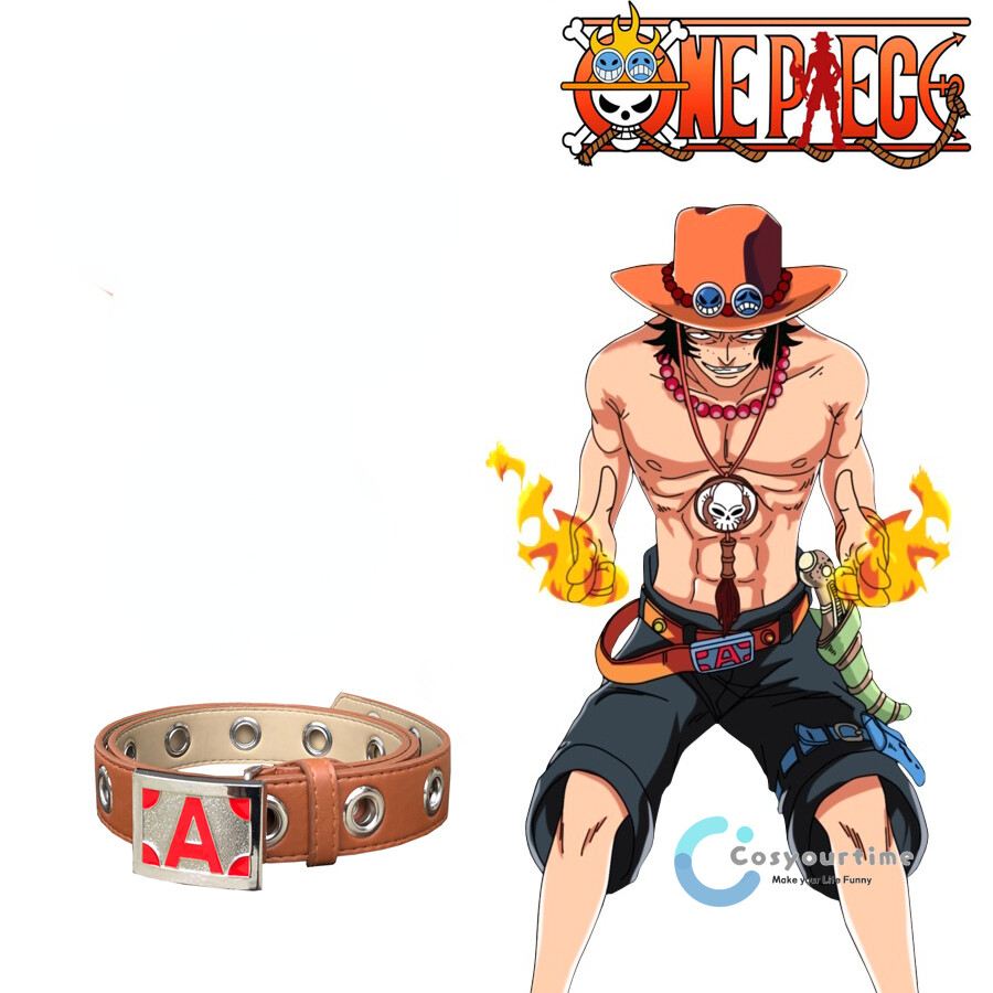 2026 One Piece Portgas D Ace Cosplay Belt Accessories Custom Made