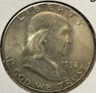 1952 S Franklin Silver Dollar VF Light Toning 80% Bell Lines 0624#23