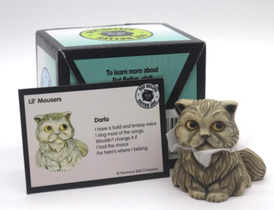 Pot Bellys Harmony Kingdom Lil' Mouser ''DARLA'' Gray Cat  2003 PBBKI10