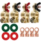Solid Brass Battery Terminal Connector Top Post End Clamps Set for Car Marine.