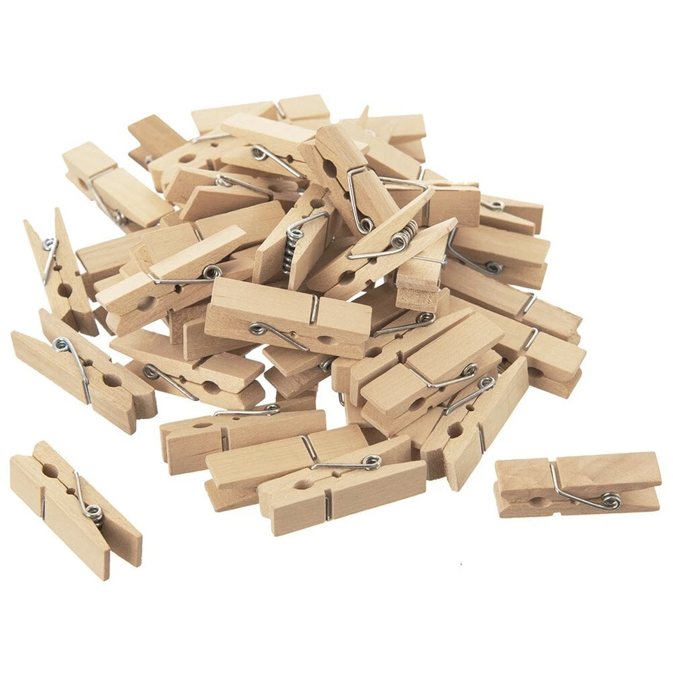 Deko-Klammern Deko-Clips Holzklammern Wäscheklammern 4,5 cm 50 Stk. - Bild 4 von 4