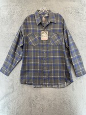 Camisa abotonada para hombre Outdoor Exchange L/S talla XL nueva con etiqueta gris y azul